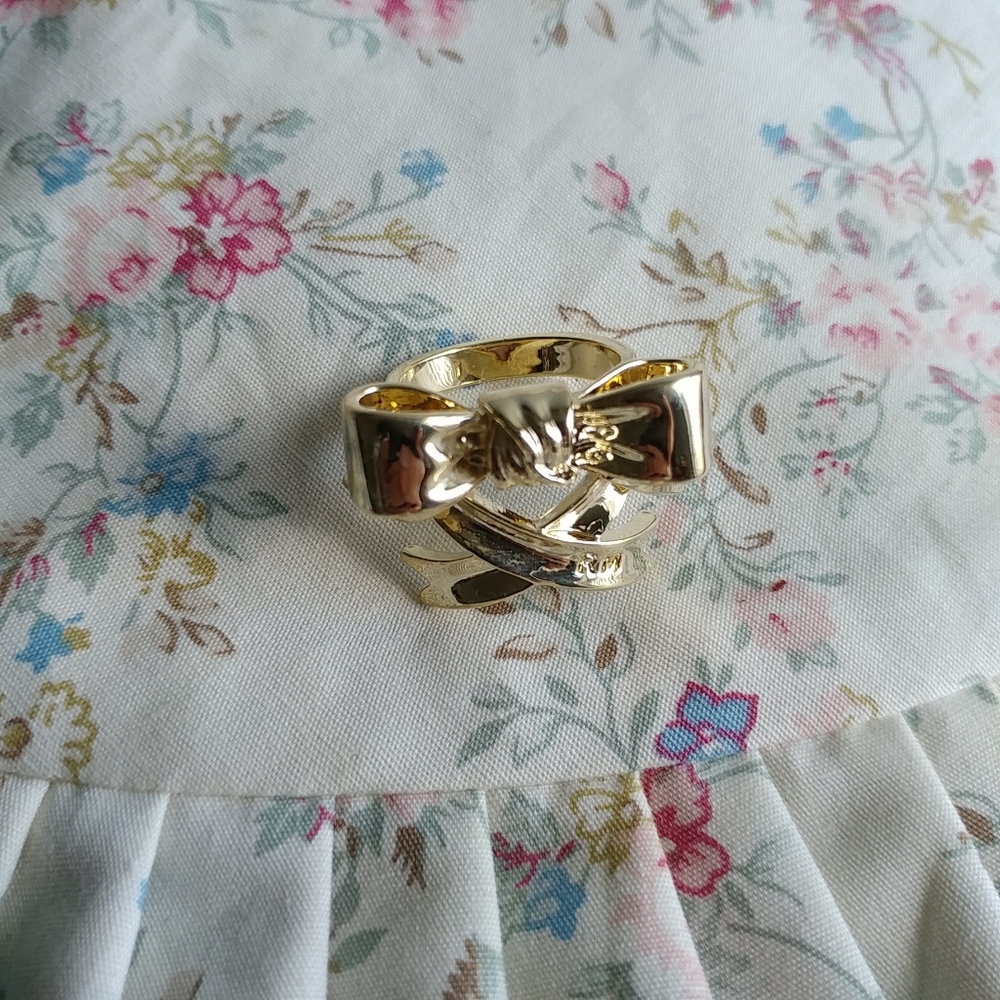 RoseMarie Seoir dolly ribbon ring - Gold